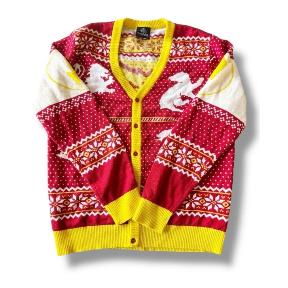 Harry Potter Hogwarts House Cardigan Gryffindor Size Medium Wizarding World HP